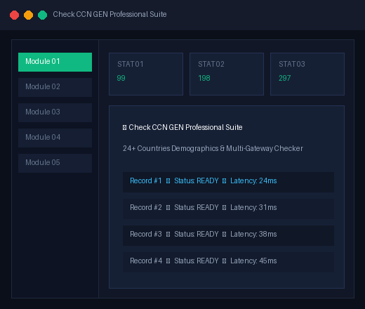 Check CCN GEN â€” Professional Suite